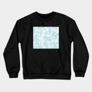 Blue Teal Marble Crewneck Sweatshirt